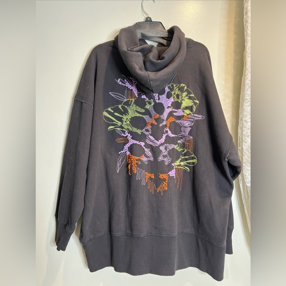 Free People Fp Movement At My Best Embroidered Logo Sweat Hoodie Tunic - Picture 6 of 6